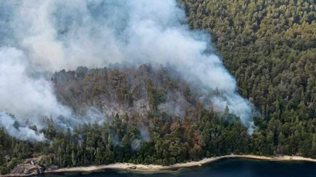 Incendios en Bariloche. Foto Télam.