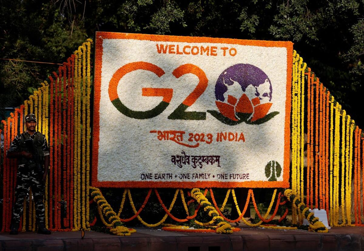 Cartel de bienvenida a la Cumbre del G20. Foto: Reuters.