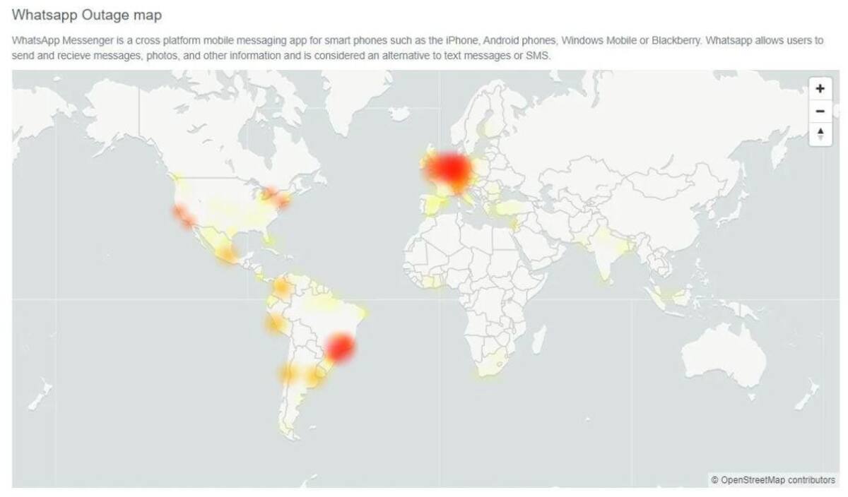 WhatsApp sufrió una caída a nivel mundial en sus servicios este 14 de julio