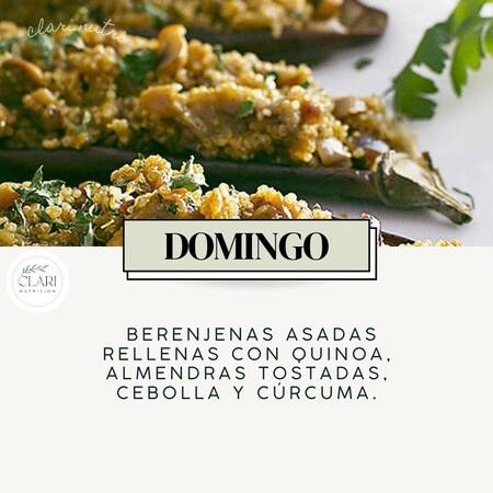 Ideas de almuerzo o cena antiinflamatorio. Foto Instagram @clari.nutri