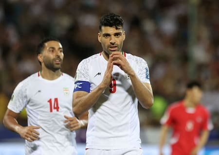 Mehdi Taremi en la selección de Irán. Foto: REUTERS.