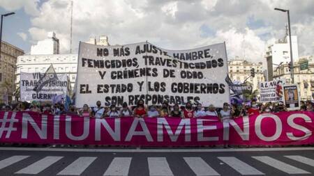 Imagen del último 8M, Día Internacional de la Mujer, en reclamo de Ni una menos, NA