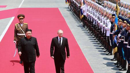 Vladimir Putin y Kim Jong-Un. Foto: EFE.