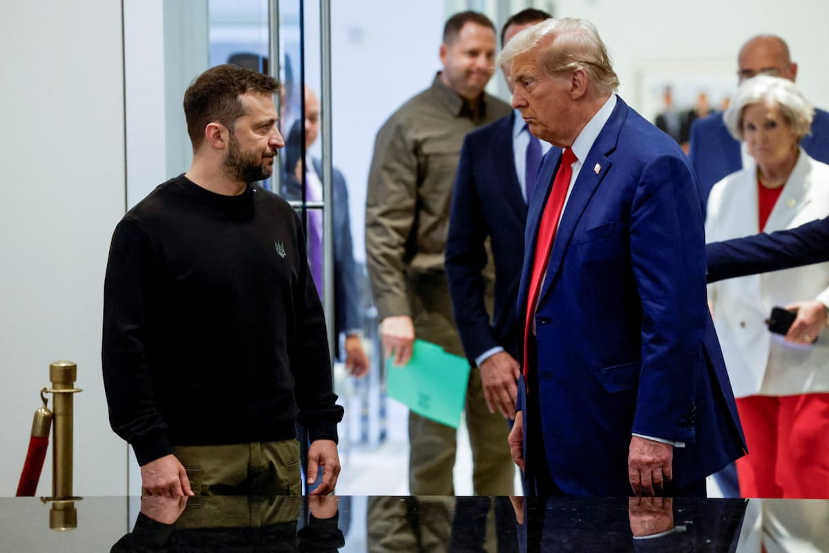 Donald Trump y Volodimir Zelenski en Nueva York. Foto: REUTERS.