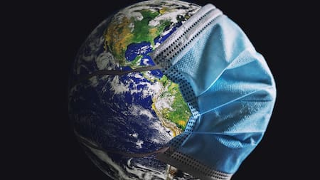 Coronavirus en el mundo, foto artística