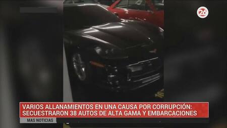 Allanamientos y secuestros de autos de alta gama en causa por corrupción (Canal 26)