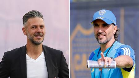 Martín Demichelis y Diego Martínez. Foto: NA.