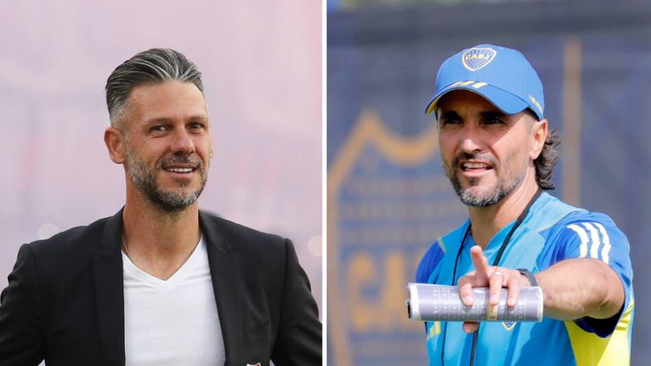 Martín Demichelis y Diego Martínez. Foto: NA.