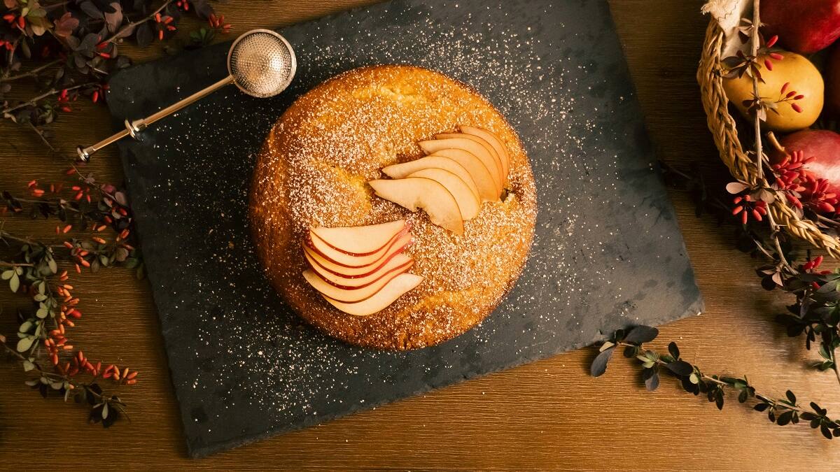Torta de peras y manteca.