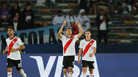 Festejo de River ante Kashima Antlers - Santos Borré (Reuters)