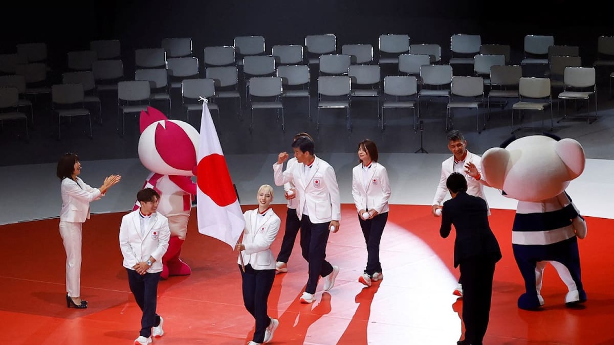 Atletas japoneses que competirán en los Juegos Olímpicos 2024. Foto: Reuters.