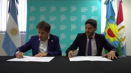 Kicillof y Pullaro firmaron un convenio de asistencia recíproca en materia de seguridad.