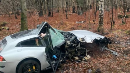 Así quedó el auto del futbolista de la Premier League. Foto: X.