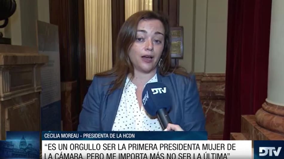 Cecilia Moreau en Diputados. Foto: Diputados.