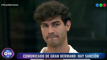 Nicolás fue sancionado en Gran Hermano. Foto: Captura.