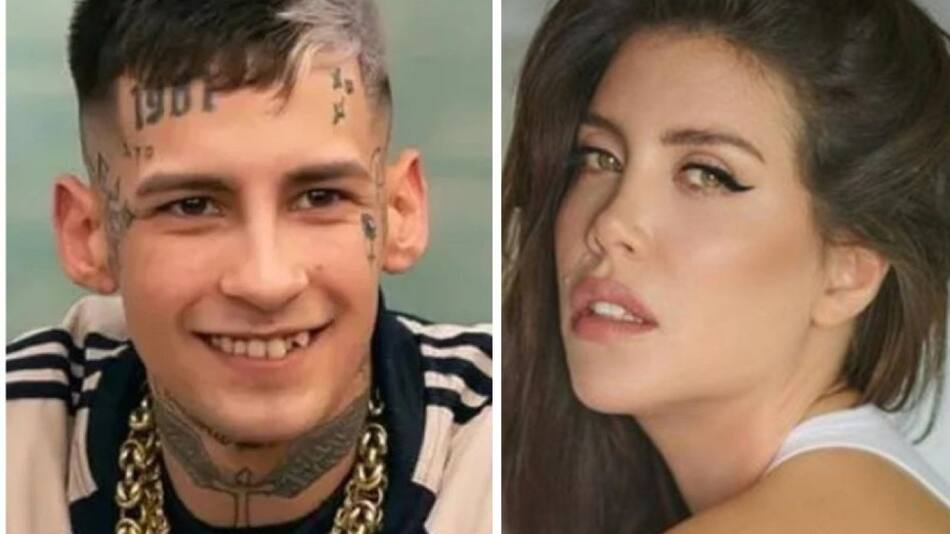 Wanda Nara y L-Gante. Fuente: Captura.