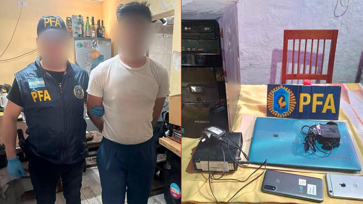La detención del asistente terapéutico abusador en Paraná. Foto: Gentileza El Once.