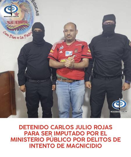 El hombre detenido por las autoridades de Venezuela. Foto: Twitter @TarekWiliamSaab.