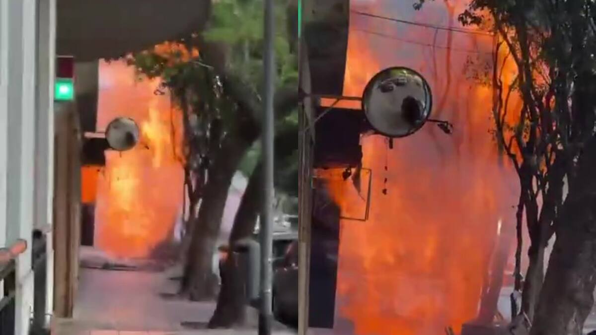 Escape de gas e incendio en Caballito.
