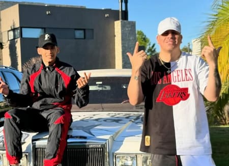 L-Gante junto a su manager Maxi El Brother. Foto: Instagram.