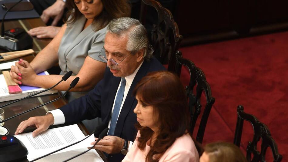 Alberto Fernández en Asamblea Legislativa. Foto: Télam.