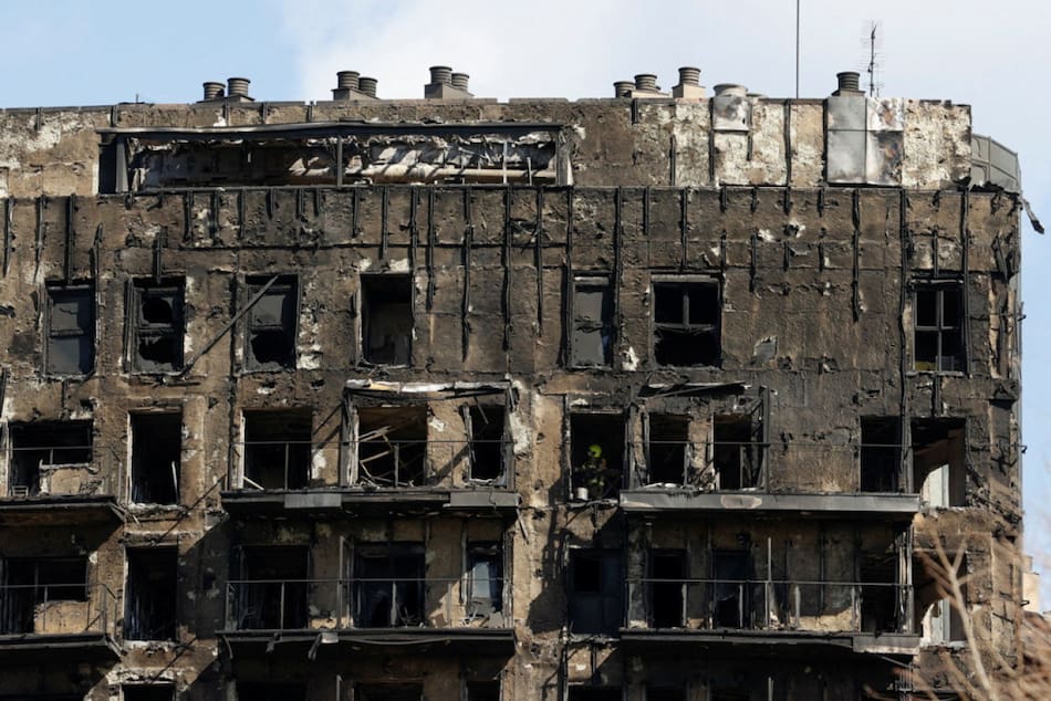 Incendio en Valencia. Foto: Reuters.