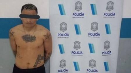 El sospechoso detenido por el crimen de Brandan Juárez. Foto: NA.