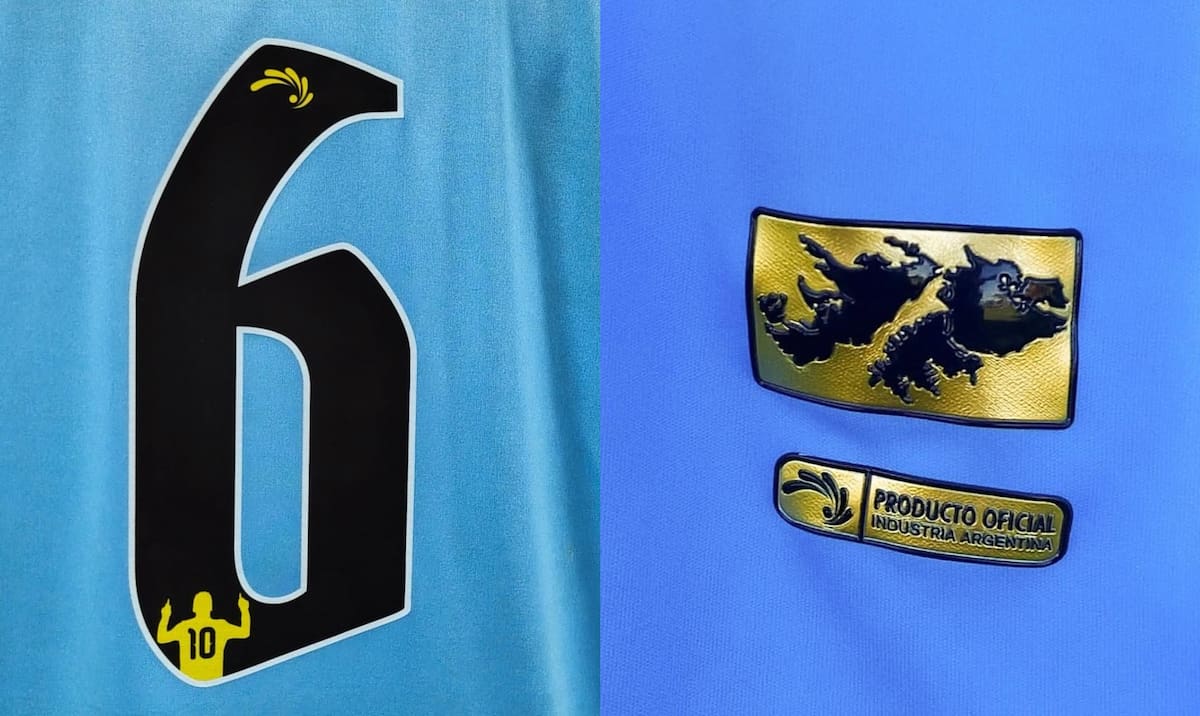 El detalle de la nueva camiseta de Almirante Brown