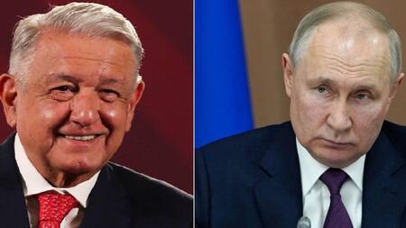 López Obrador y Vladimir Putin. Foto: Captura.