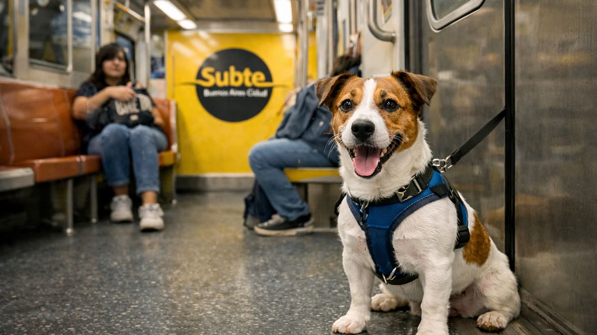 Mascotas en el subte.