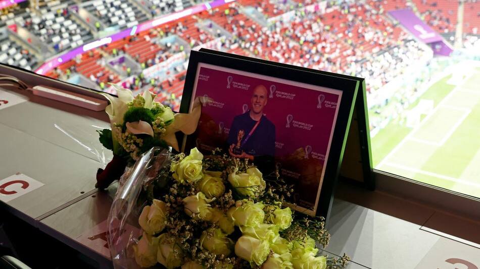 El homenaje al periodista Grant Wahl. Foto: Reuters.