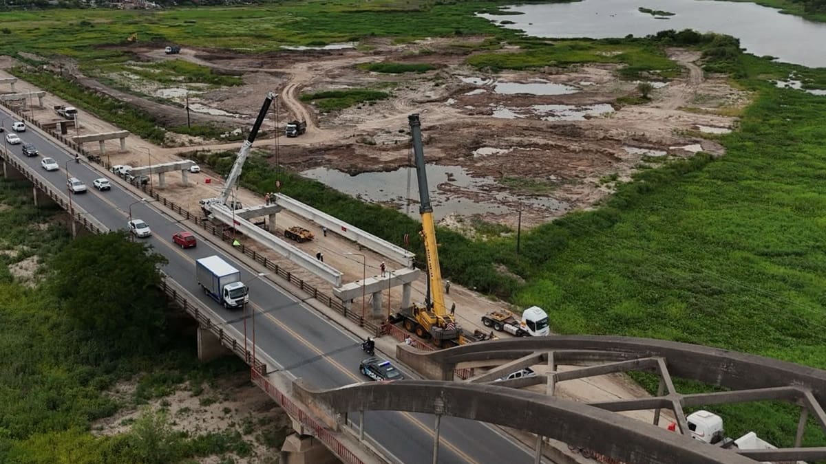 El puente Carretero Santa Fe-Santo Tomé ya supera el 55% de avance.