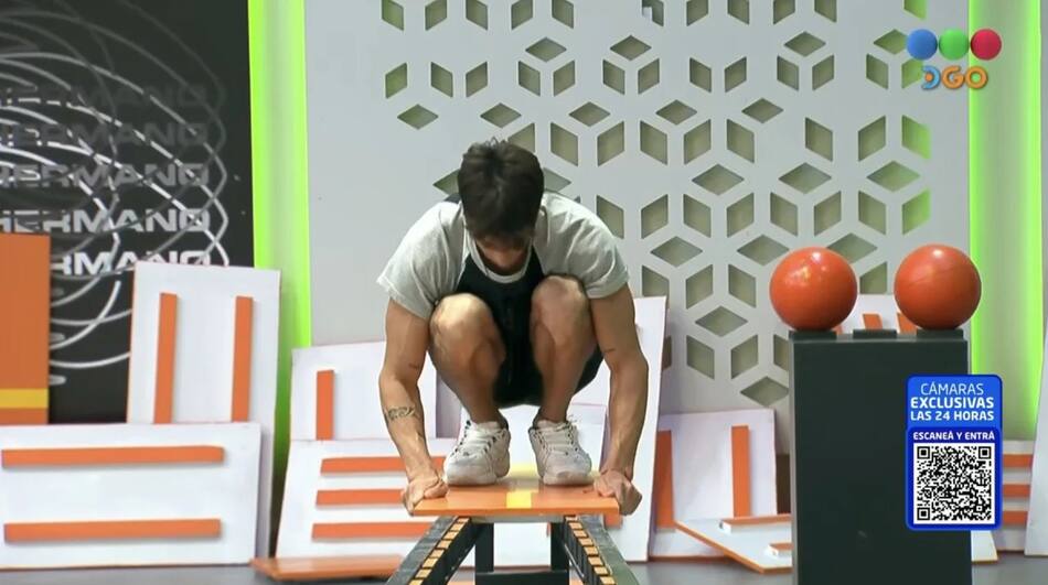 Prueba del líder en Gran Hermano. Foto: captura Telefe.