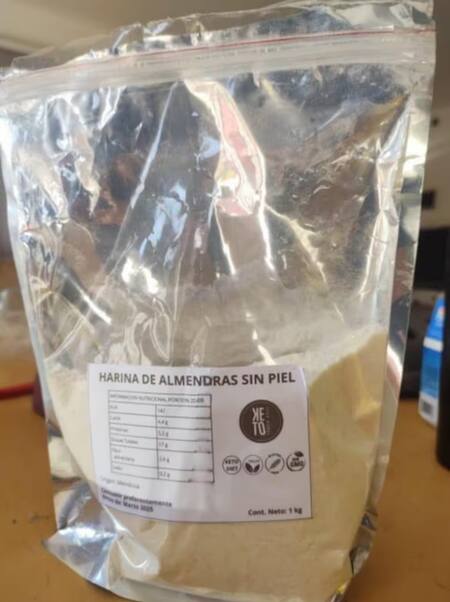 Harina de almendras prohibida por la ANMAT. Foto: Diario Uno.