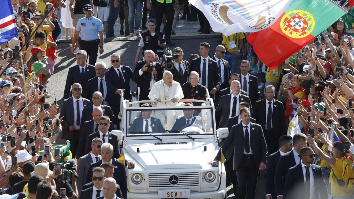 La convocatoria del Papa Francisco en Lisboa para la Jornada Mundial de la Juventud. Foto: EFE.