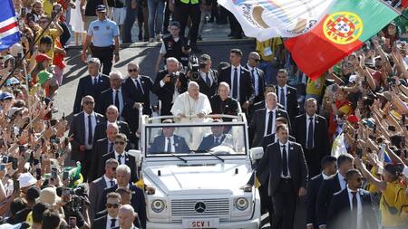 La convocatoria del Papa Francisco en Lisboa para la Jornada Mundial de la Juventud. Foto: EFE.