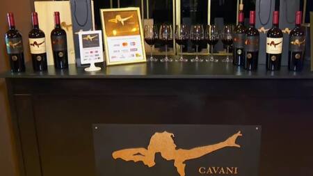 Presentación de marca de vino de Edinson Cavani en Uruguay. Foto: NA.
