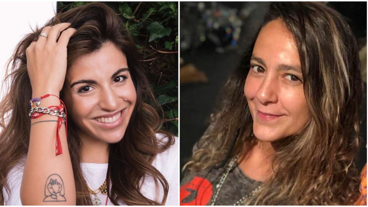 Gianinna Maradona y Celeste Roth. Fotos: Instagram.