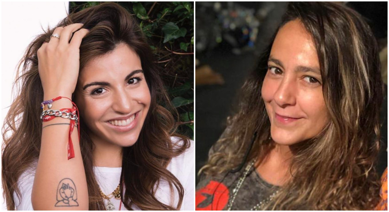 Gianinna Maradona y Celeste Roth. Fotos: Instagram.