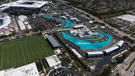 El Circuito Internacional de Miami de la Fórmula 1. Foto: X @F1
