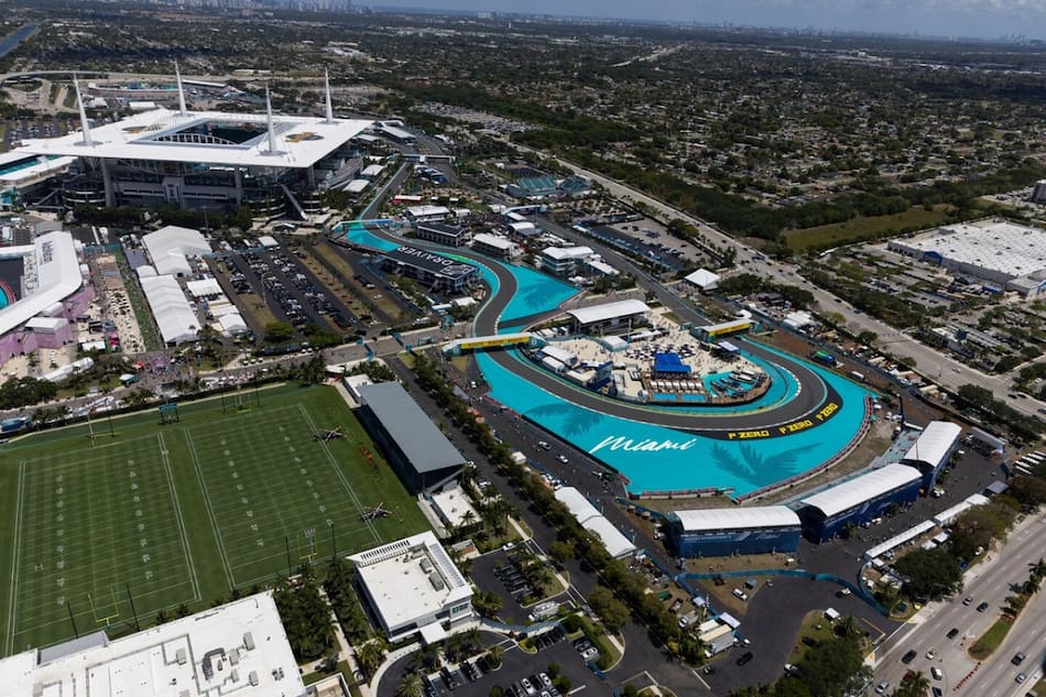 El Circuito Internacional de Miami de la Fórmula 1. Foto: X @F1
