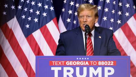 El expresidente de Estados Unidos, Trump, en campaña en Georgia, EE. UU. Foto: Reuters.