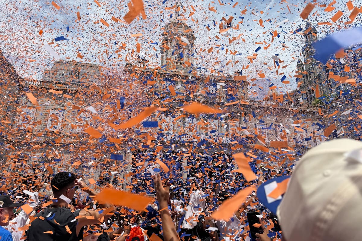 Festejos en Nueva York por el título de la NBA de los Knicks.