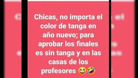 Posteo del profesor Sebastián Barbará, aprobar sin tanga, Corrientes