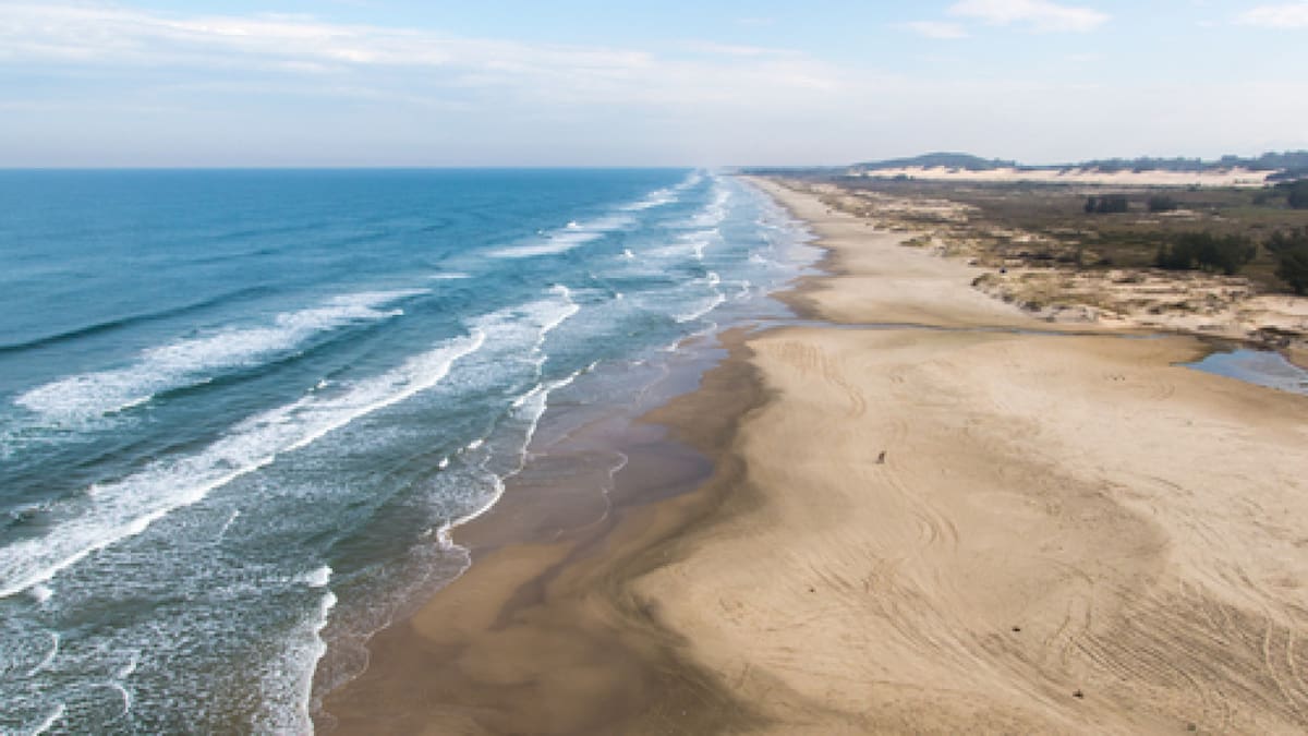 Playa de Cassino. Foto: redes sociales.