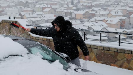 Tormenta invernal en Europa. Foto: Reuters.