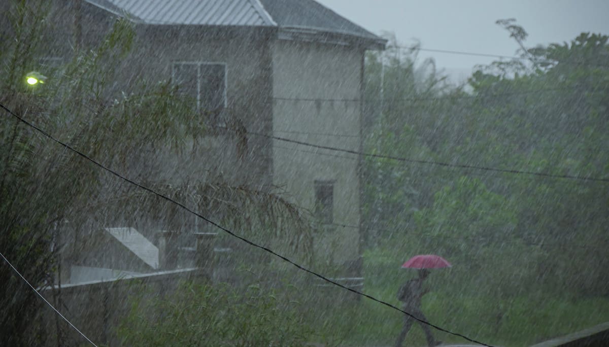 Lluvia y tormenta.