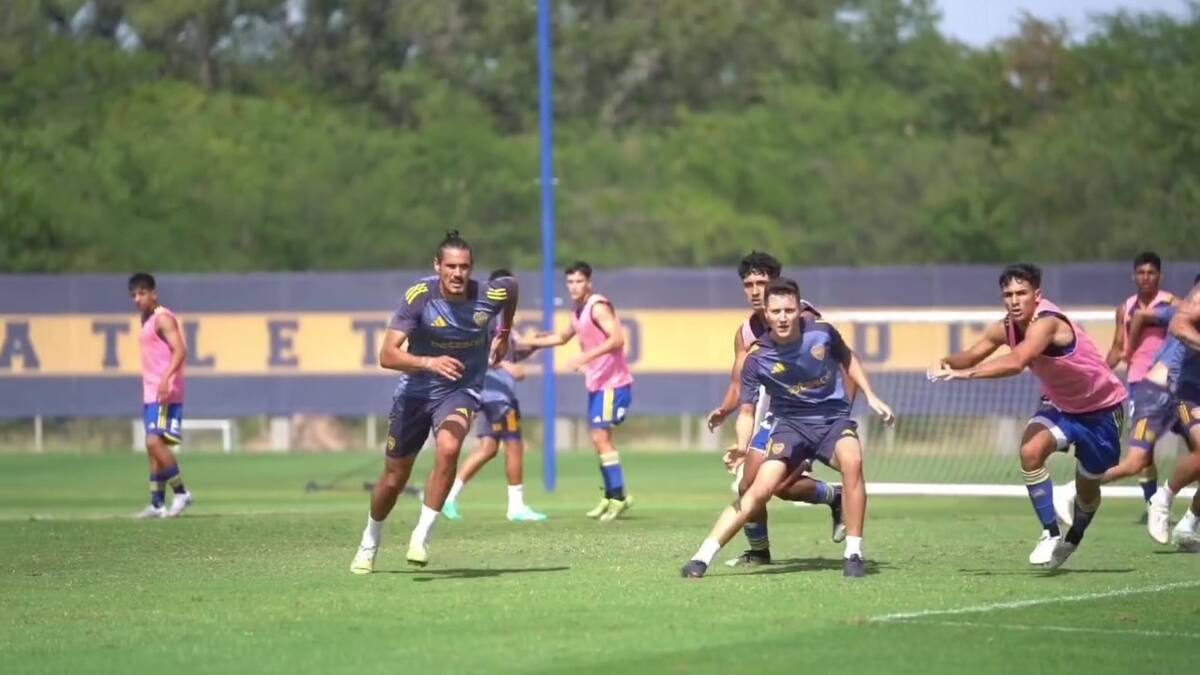 Ander Herrera, titular en la práctica de Boca. Foto: Instagram @bocajrs