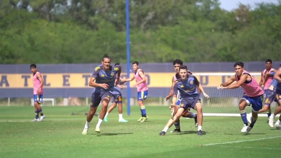Ander Herrera, titular en la práctica de Boca. Foto: Instagram @bocajrs