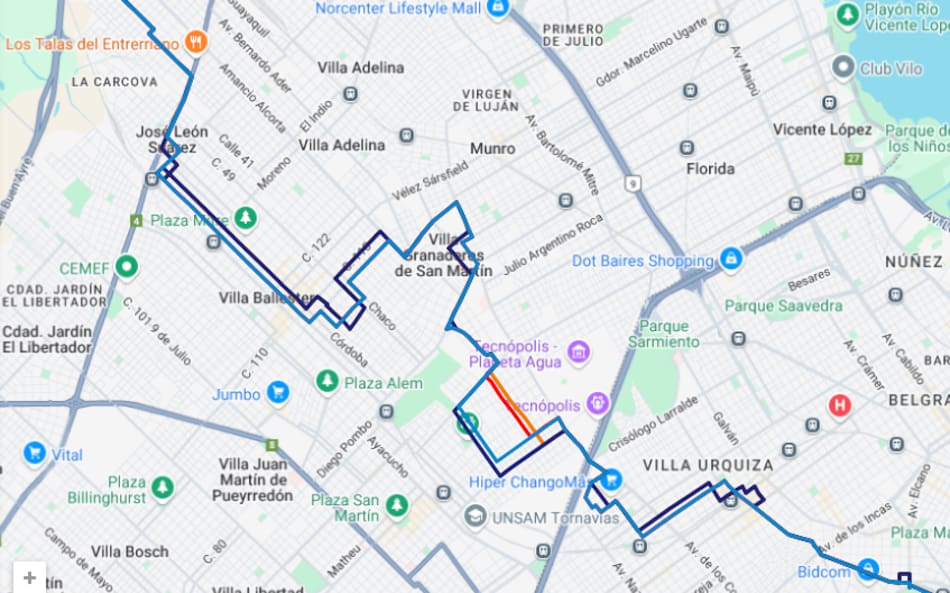 Cambios en los ramales del colectivo 127.